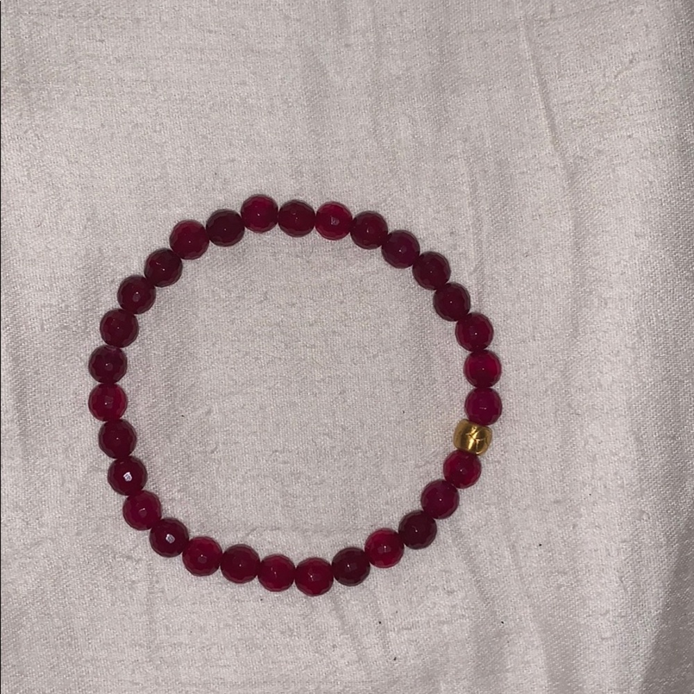 Maroon Bead Bracelet